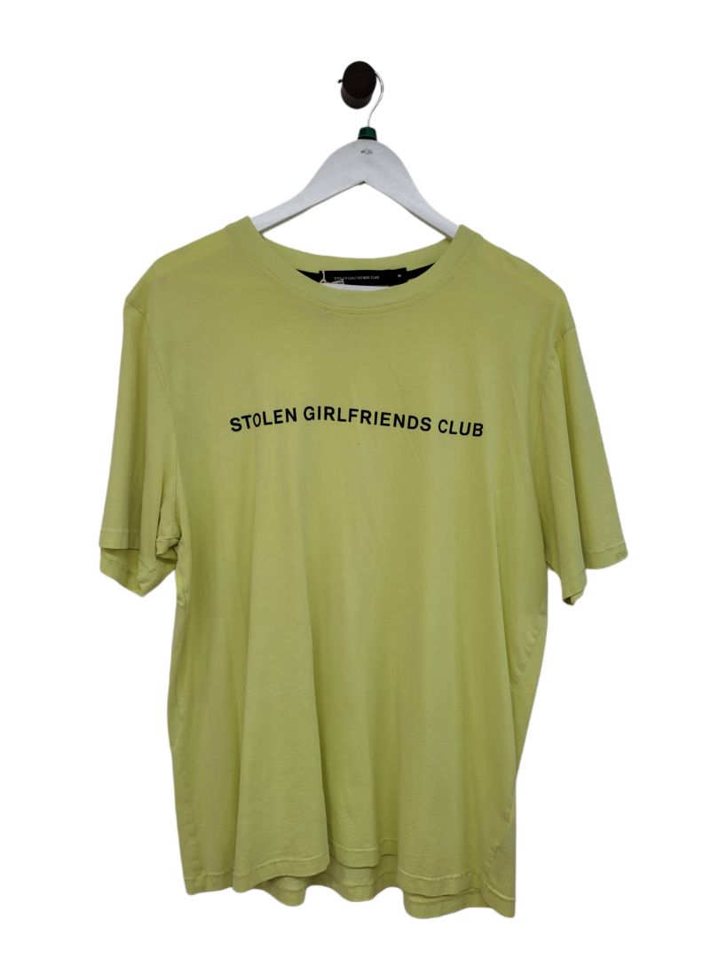 yellow Stolen Girlfiends Club Short Sleeve Top, M