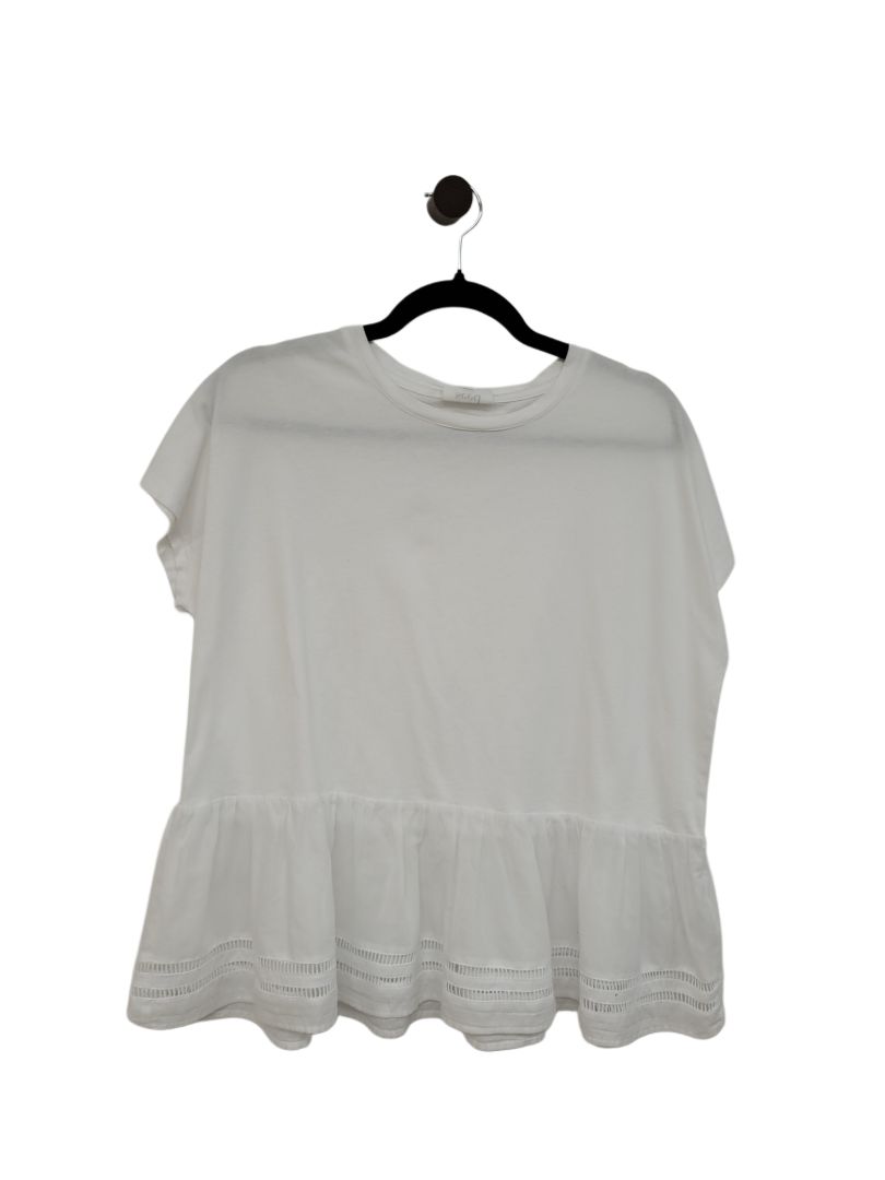 White Seed Short Sleeve Top, S