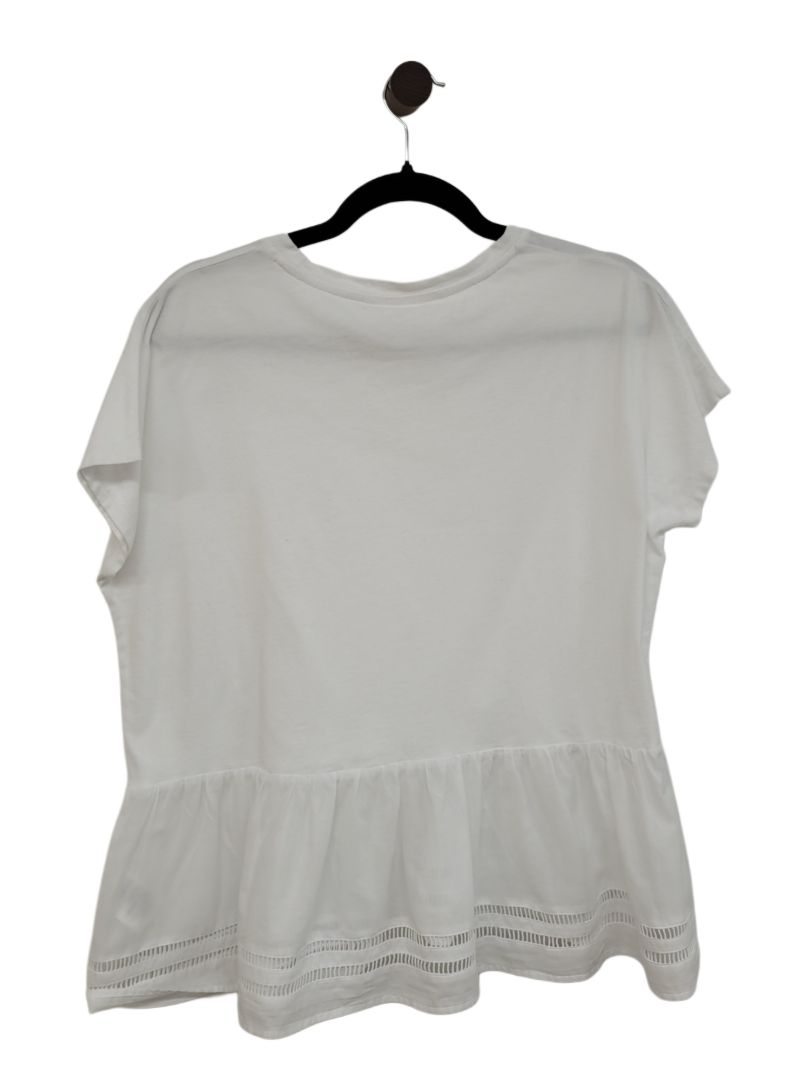 White Seed Short Sleeve Top, S
