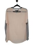Pink and grey Two by two Long Sleeve Top, XS