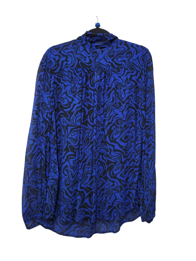 blue,black Kate Sylvester Long Sleeve Top, 14