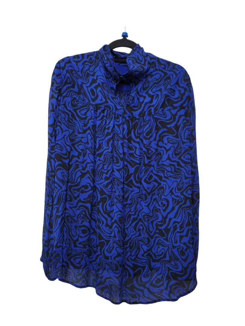 blue,black Kate Sylvester Long Sleeve Top, 14