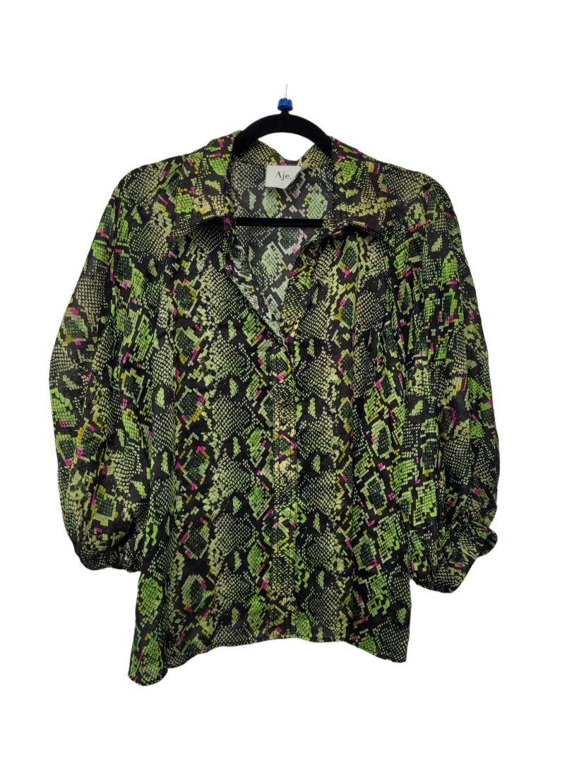 Green black AJE Blouse, 14