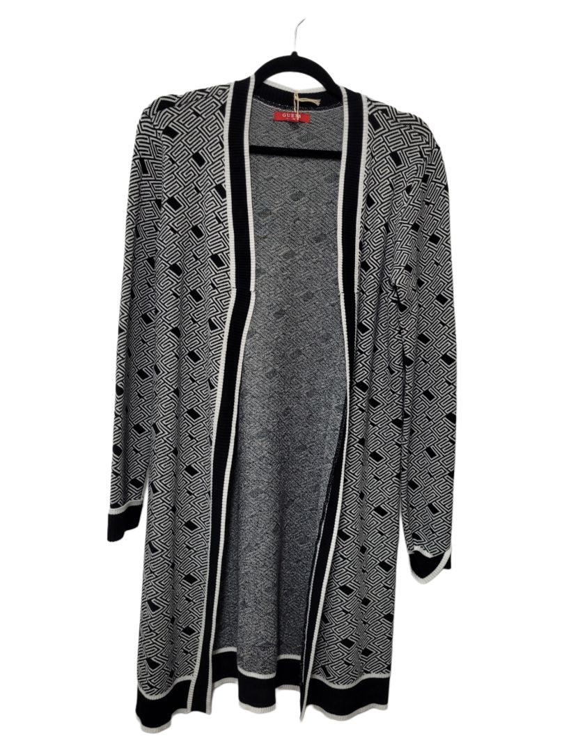 black/white guess cardigan, m