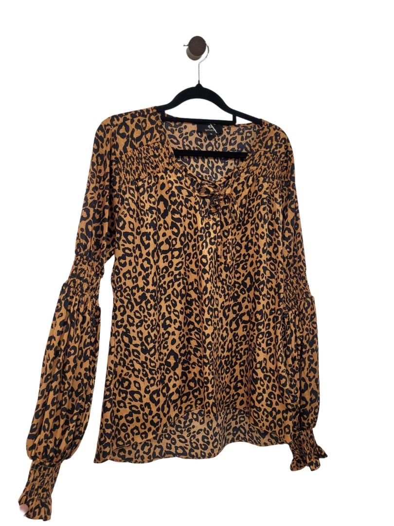 Leopard amaya Long Sleeve Top, 8