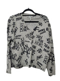 Grey and black DKNY Long Sleeve Top, S
