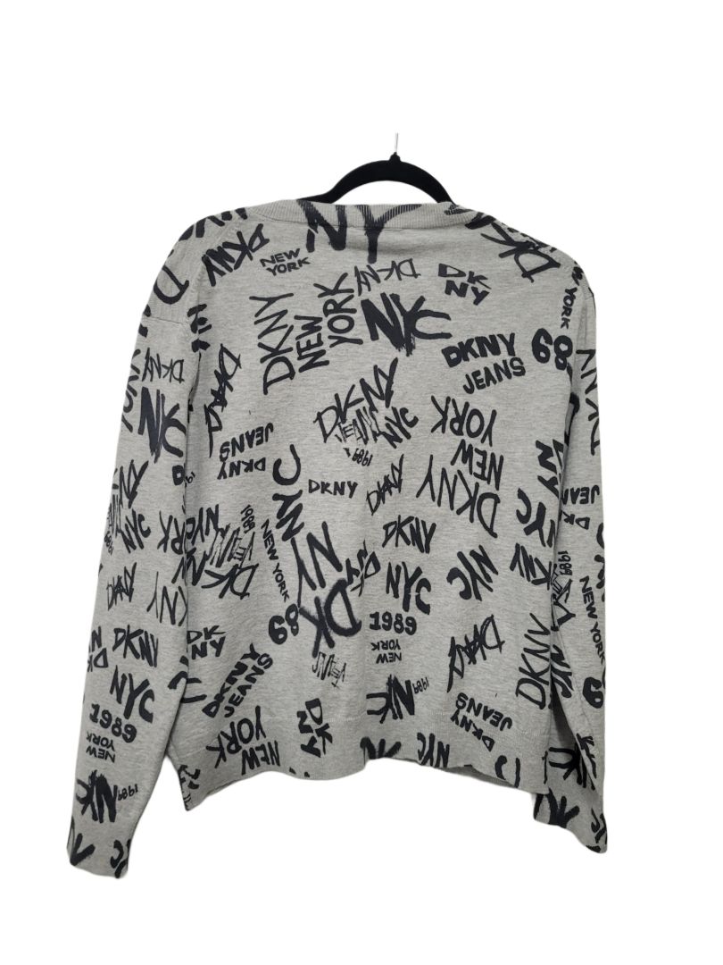 Grey and black DKNY Long Sleeve Top, S