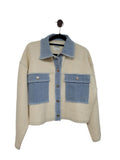 Cream and blue Sandro Jacket, 2