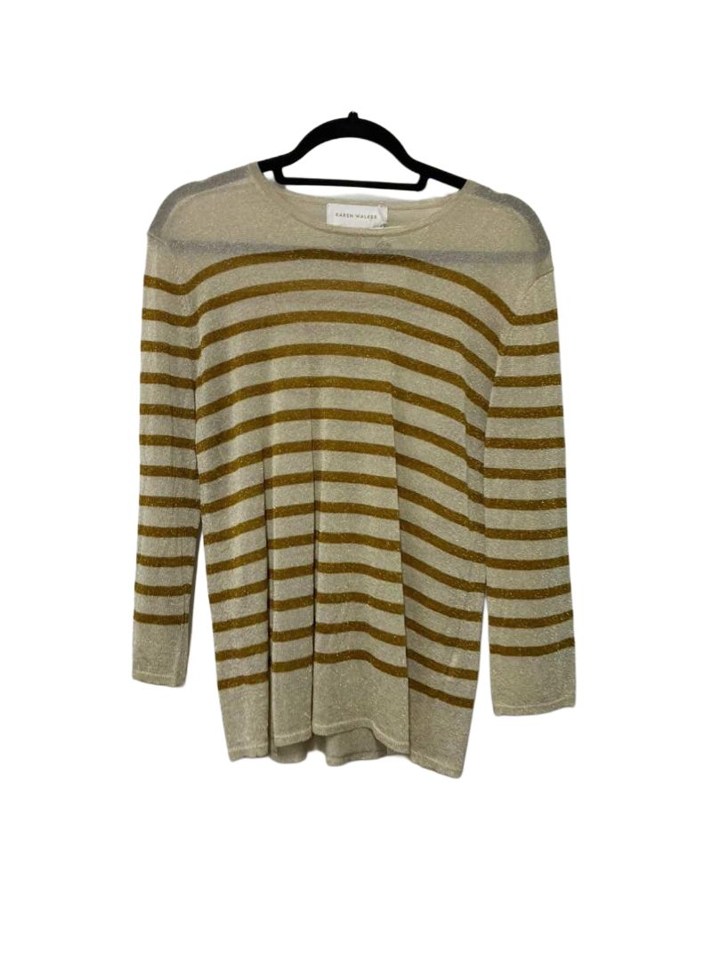 gold,cream Karen Walker Long Sleeve Top, S