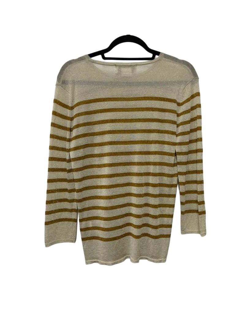 gold,cream Karen Walker Long Sleeve Top, S
