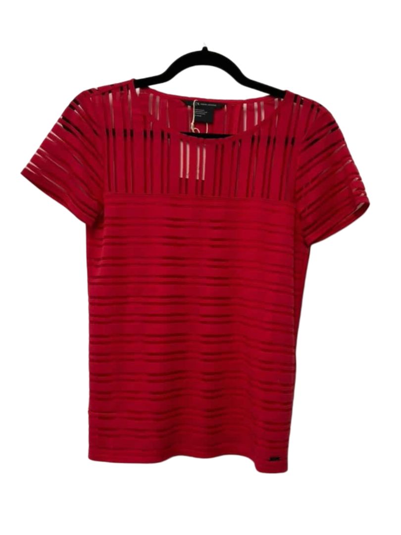 red Armani Exchange Short Sleeve Top, xs