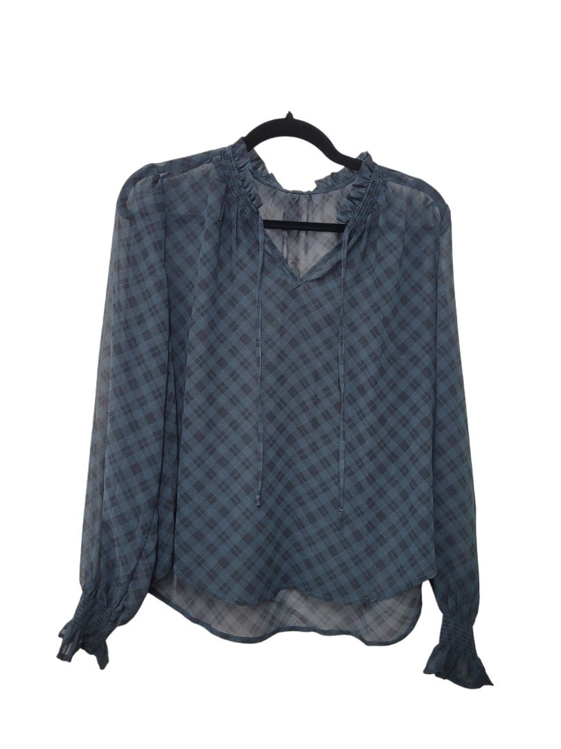 blue Memo Long Sleeve Top, 10
