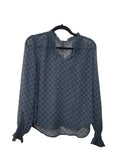 blue Memo Long Sleeve Top, 10