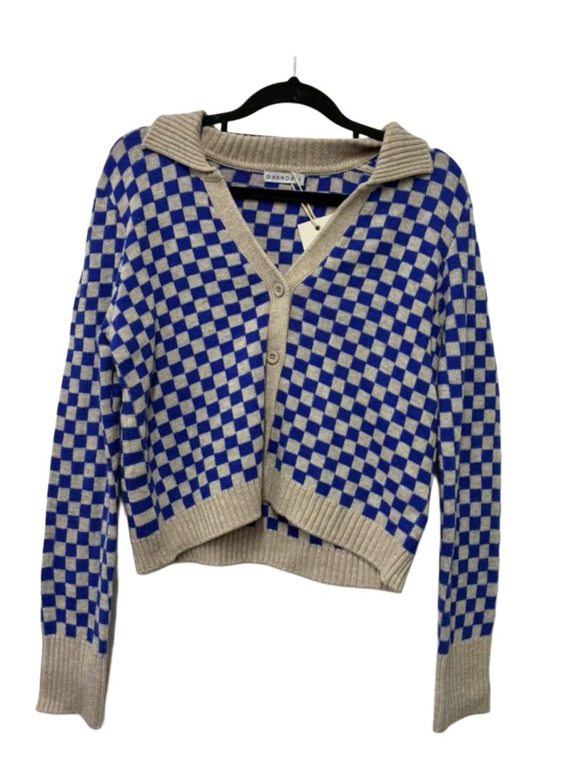 Blue and grey Ghanda Cardigan, S