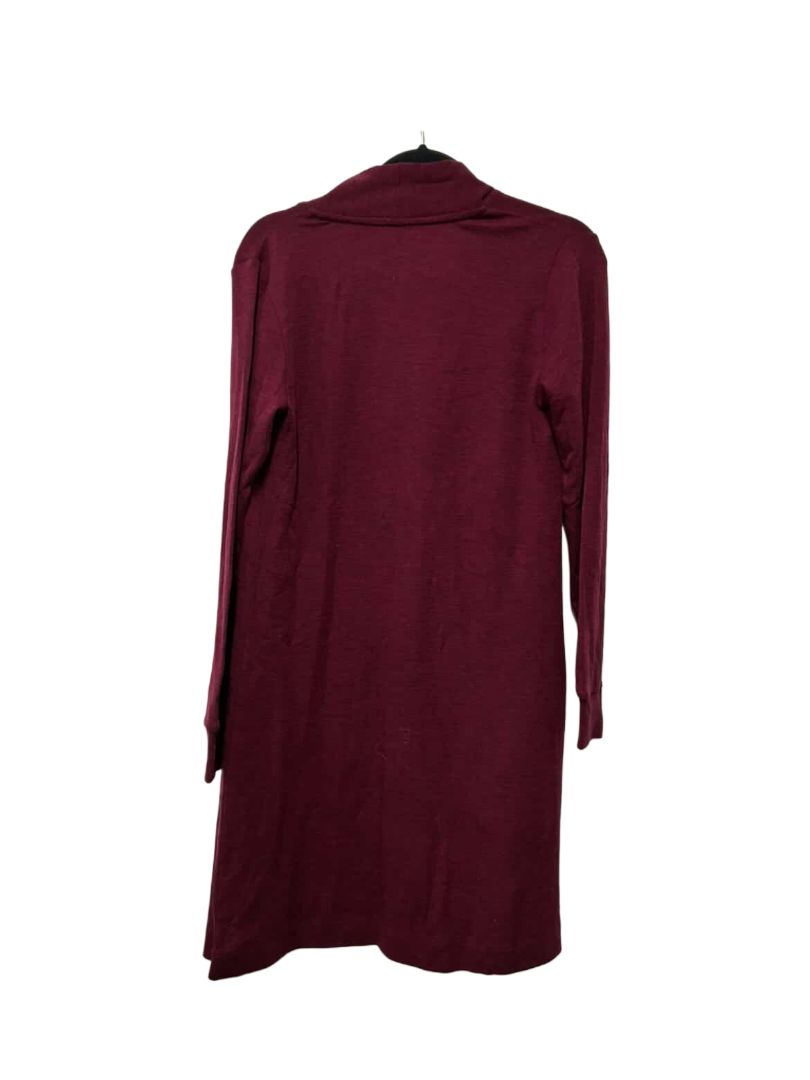 Red North south merino Cardigan, XS