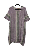 purple puro lino Dress, M