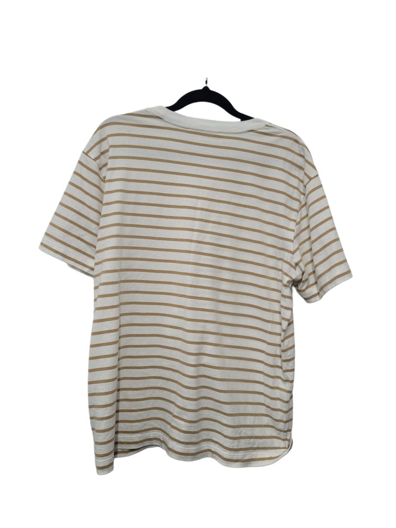 brown,white Assembly Label Short Sleeve Top, 8