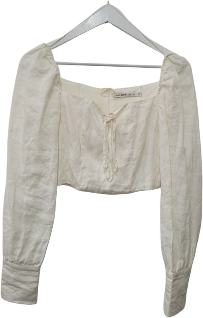 White Hansel & gretel Long Sleeve Top, S