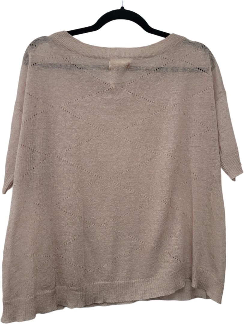 Beige Lordship Short Sleeve Top, s/m
