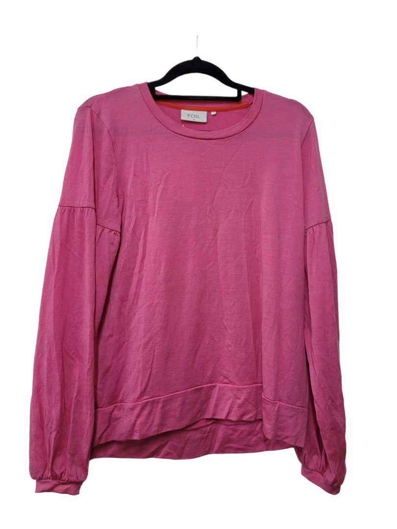Pink Foil Long Sleeve Top, S