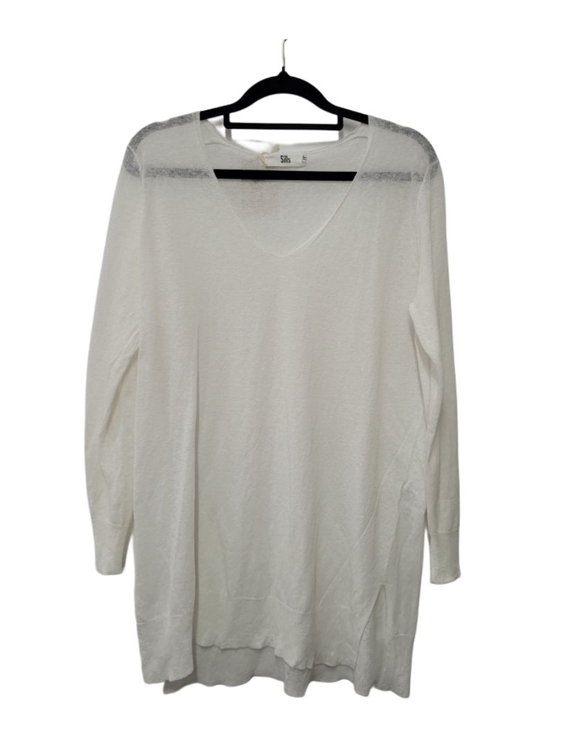 White sills Long Sleeve Top, S