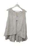 white Rogue Linen Short Sleeve Top, one size