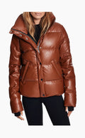Brown Sam new york Vegan leather isabel jacket, L