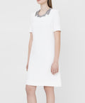 White with silver neckline Ermanno Scervino Dress, xs